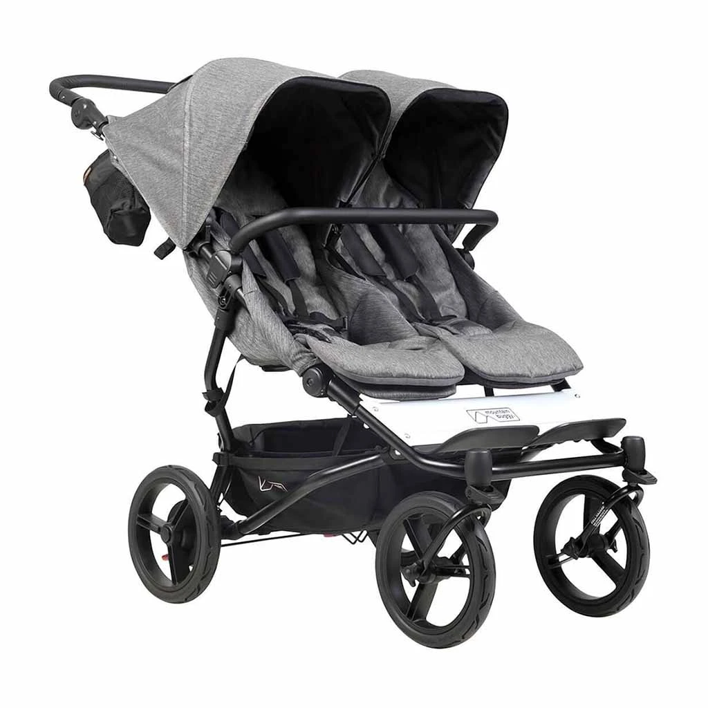 Mountain Buggy Duet Luxury With Double Satchel And Carrycot, Herringbone 3 Mountain Buggy Duet Luxury With Double Satchel And Carrycot, Herringbone