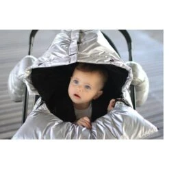 7 AM Enfant GlacierPOD Footmuff, Glacier/Black Plush -Baby Product Specialty Store 7 am enfant glacierpod footmuff glacierblack plush7ampod60smgrvanb babyanb baby 563556