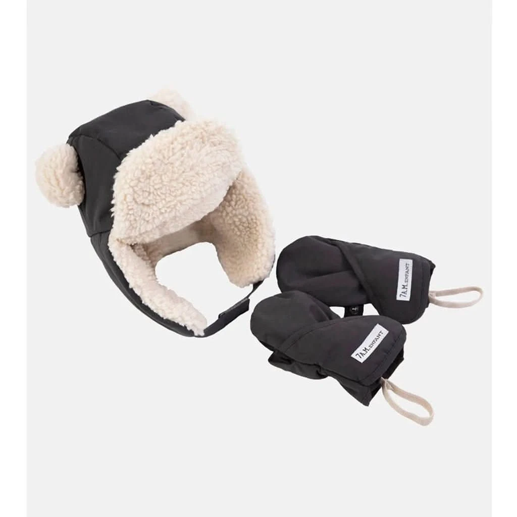 7 A.M. Enfant The Cub Mitten & Hat Set, Benji, Smokey Grey 3 7 A.M. Enfant The Cub Mitten & Hat Set, Benji, Smokey Grey