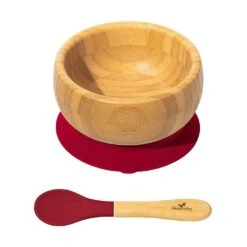 Avanchy Bamboo Suction Baby Feeding Bowl & Spoon Set -Baby Product Specialty Store Avanchy Bamboo Suction Baby Feeding Bowl Spoon Set