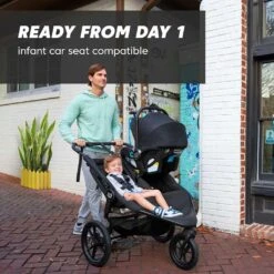 Baby Jogger Summit X3 Double Jogging Stroller -Baby Product Specialty Store Baby Jogger Summit X3 Double Jogging Stroller Black Gray 4