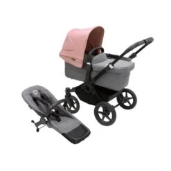 Bugaboo Donkey 5 Mono Complete Stroller 36 Bugaboo Donkey 5 Mono Complete Stroller -Baby Product Specialty Store Bugaboo Donkey 5 Mono Complete Stroller Black Grey Melange Morning Pink Main copy