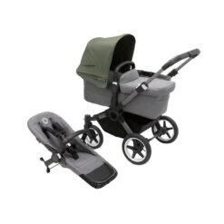 Bugaboo Donkey 5 Mono Complete Stroller 38 Bugaboo Donkey 5 Mono Complete Stroller -Baby Product Specialty Store Bugaboo Donkey 5 Mono Complete Stroller Graphite Grey Melange Forest Green Main