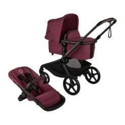 Bugaboo Kangaroo With Seat And Bassinet Complete Stroller -Baby Product Specialty Store Bugaboo Kangaroo With Seat And Bassinet Complete Stroller Dark Cherry red