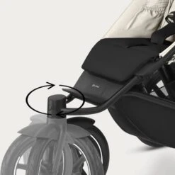 Cybex Avi Spin Jogging Stroller -Baby Product Specialty Store Cybex Avi Spin Jogging Stroller Seashell Beige 10