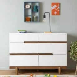 DaDaDa Bliss 6-Drawer Dresser 17 DaDaDa Bliss 6-Drawer Dresser -Baby Product Specialty Store DaDaDa Bliss 6 Drawer Dresser White Walnut Lifestyle 1