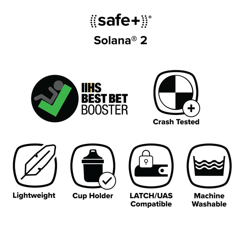 Diono Solana 2 Latch, XL Space Backless Booster Seat 9 Diono Solana 2 Latch, XL Space Backless Booster Seat - Image 7