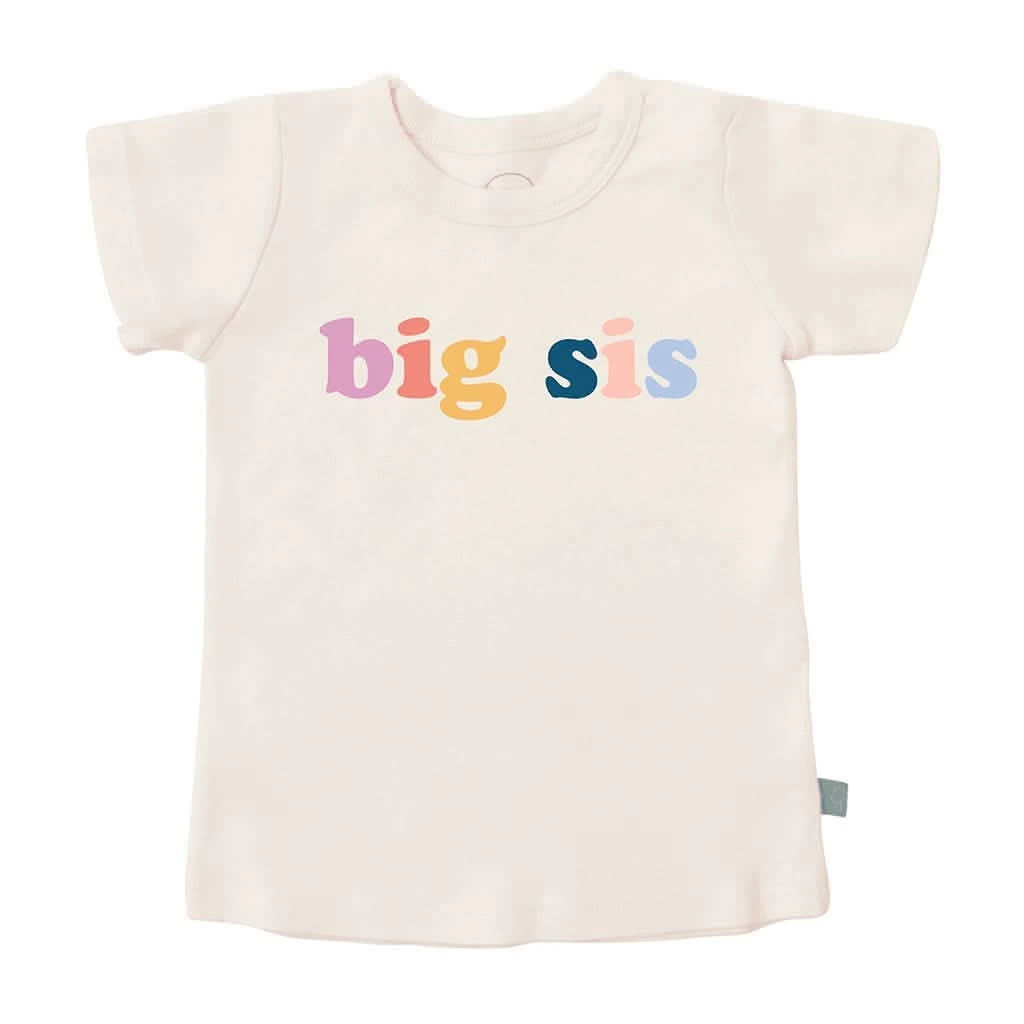 Finn & Emma Short Sleeve Graphic T-Shirt, Big Sis 3 Finn & Emma Short Sleeve Graphic T-Shirt, Big Sis