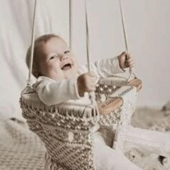 Finn & Emma Handmade Organic Cotton Macrame Baby Swing -Baby Product Specialty Store Finn Emma Handmade Organic Cotton Macrame Baby Swing 4