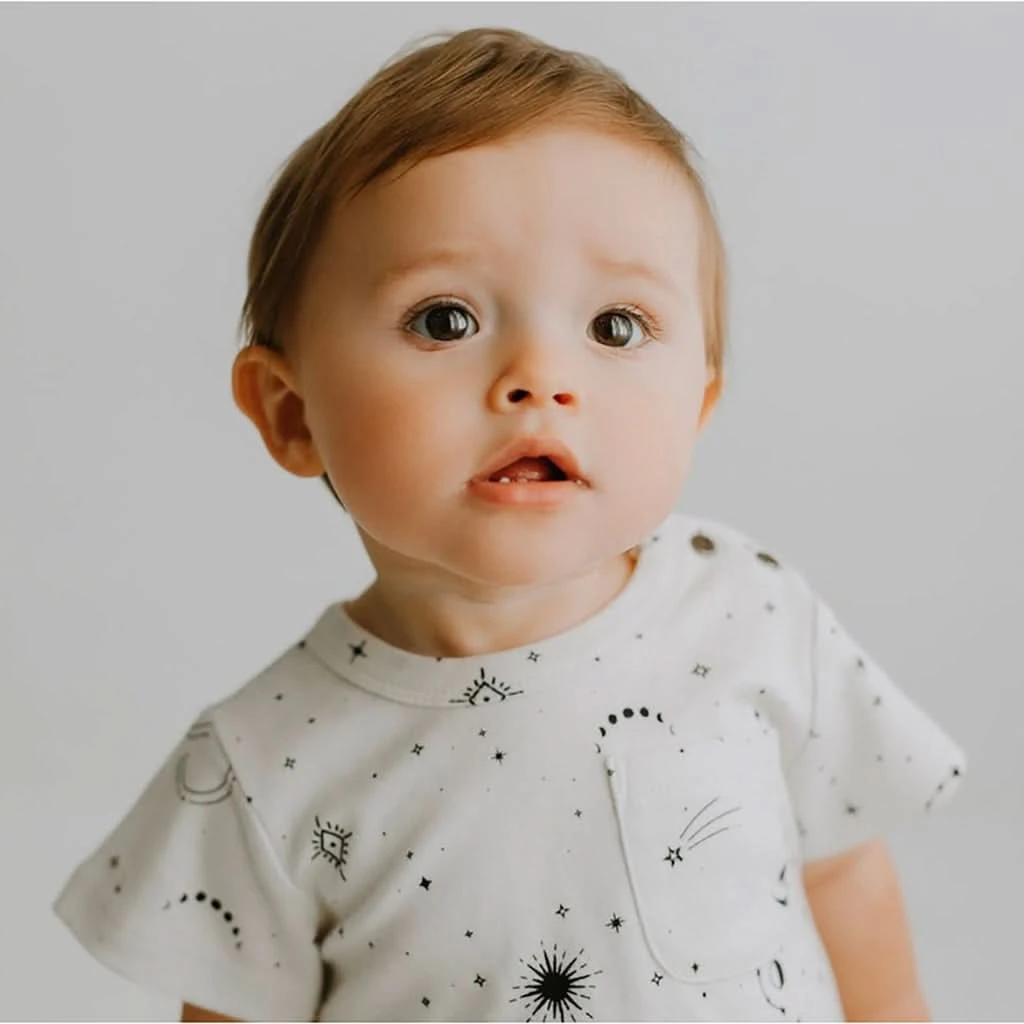 Finn & Emma Short Sleeve Romper - Celestial 14 Finn & Emma Short Sleeve Romper - Celestial - Image 12