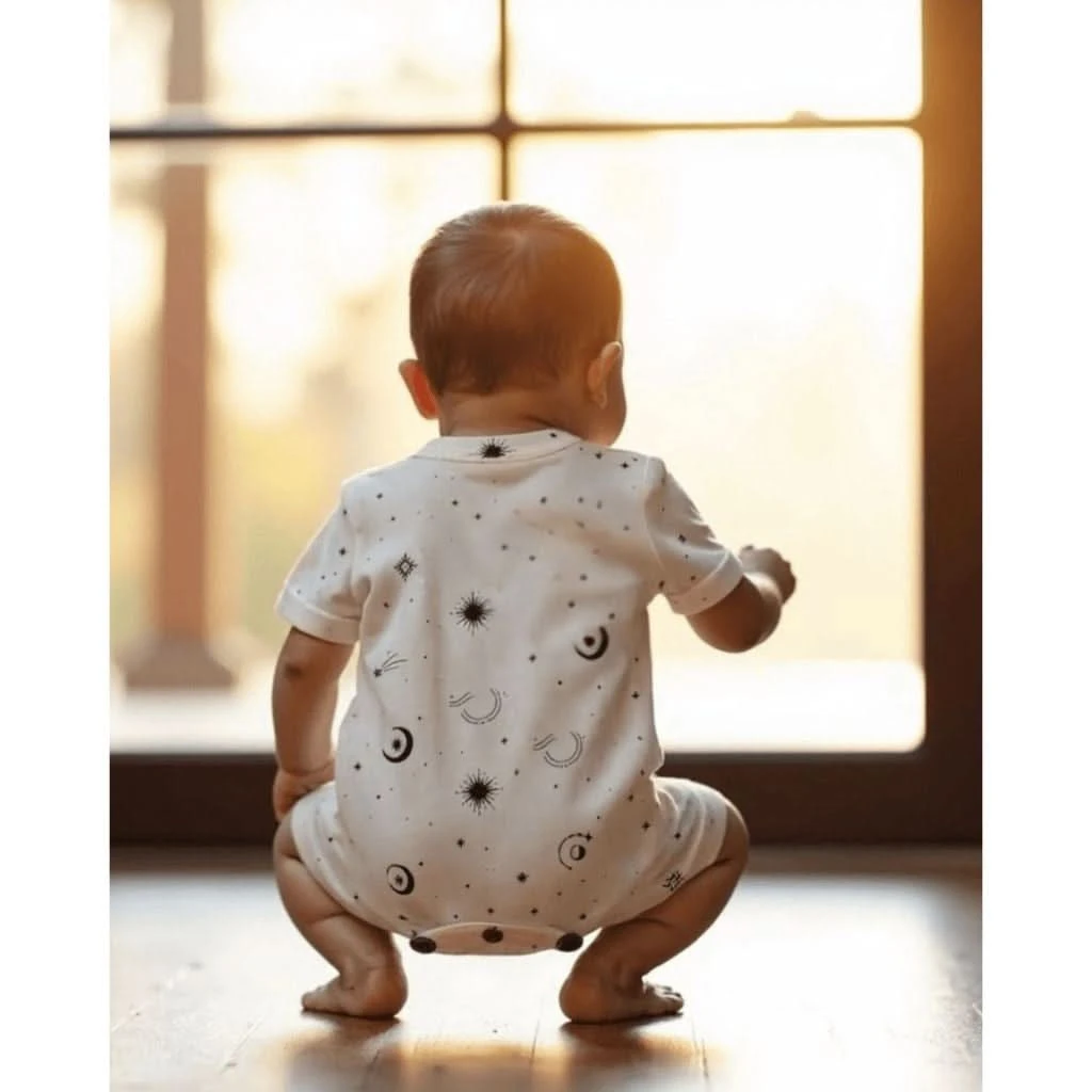 Finn & Emma Short Sleeve Romper - Celestial 7 Finn & Emma Short Sleeve Romper - Celestial - Image 5