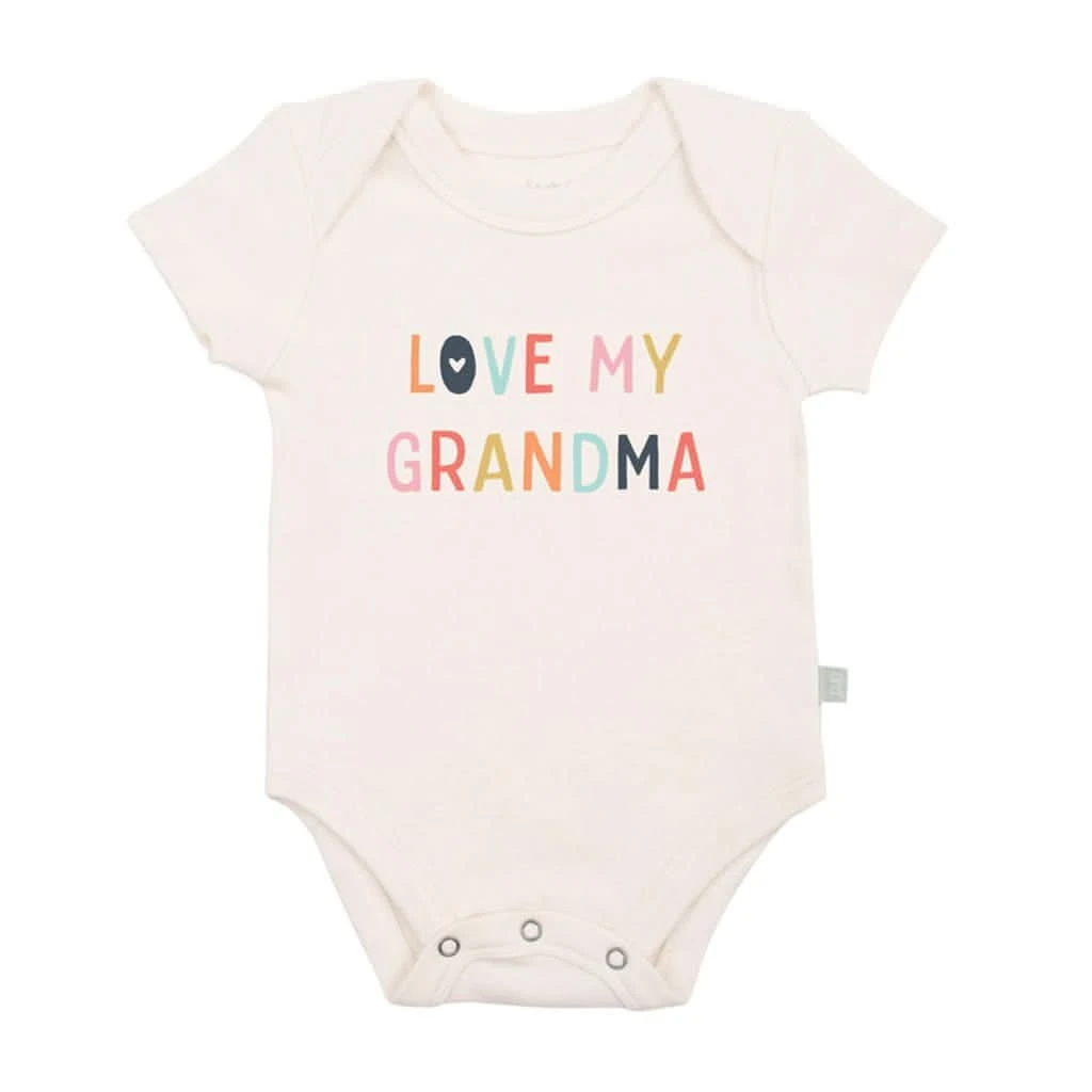 Finn & Emma Short Sleeve Graphic Bodysuit, Love Grandma 3 Finn & Emma Short Sleeve Graphic Bodysuit, Love Grandma