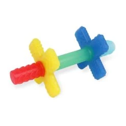 Itzy Ritzy Teensy Tubes Silicone Teething Chew Tube, Rainbow