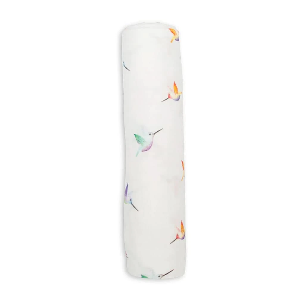 Lulujo Bamboo Swaddle, Hummingbirds 3 Lulujo Bamboo Swaddle, Hummingbirds