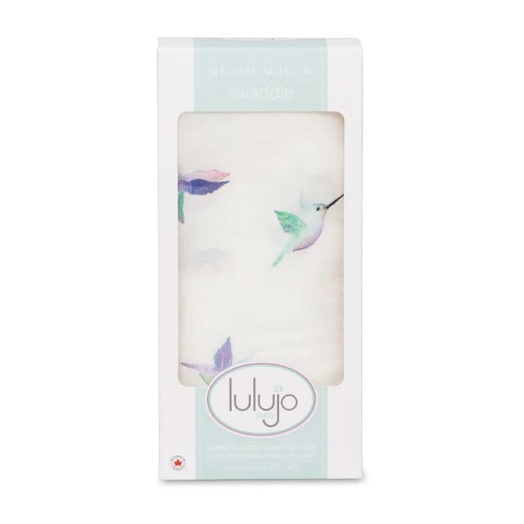 Lulujo Bamboo Swaddle, Hummingbirds 7 Lulujo Bamboo Swaddle, Hummingbirds - Image 5