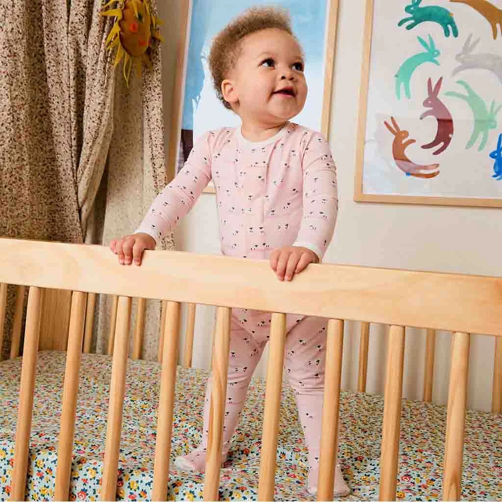 Magnetic Me BAA BAA Baby Modal Footie, Pink 4 Magnetic Me BAA BAA Baby Modal Footie, Pink - Image 2