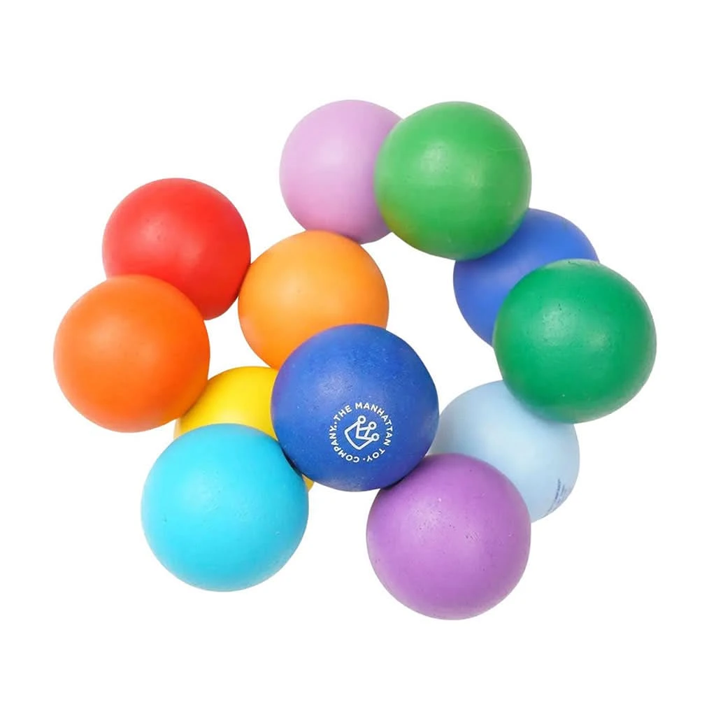 Manhattan Toy Classic Baby Beads Wood Rattle, Teether, And Clutching Toy 4 Manhattan Toy Classic Baby Beads Wood Rattle, Teether, And Clutching Toy - Image 2