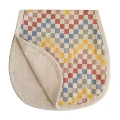 Mushie Muslin Burp Cloth Organic Cotton, 2 Pack -Baby Product Specialty Store Mushie Muslin Burp Cloth Organic Cotton Retro Check Fog 6