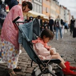 Mushie Adjustable Silicone Strap 2 Pack -Baby Product Specialty Store Mushie Adjustable Silicone Strap 2 Pack Blush Shifting Sand Lifestyle