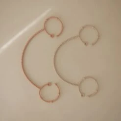 Mushie Adjustable Silicone Strap 2 Pack -Baby Product Specialty Store Mushie Adjustable Silicone Strap 2 Pack Blush Shifting Sand Lifestyle Pair