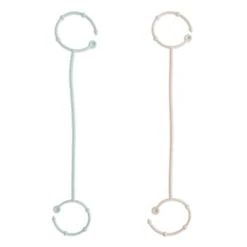 Mushie Adjustable Silicone Strap 2 Pack -Baby Product Specialty Store Mushie Adjustable Silicone Strap 2 Pack Cambridge Blue Shifting Sand Main