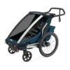 Thule Chariot Cross Double 2-Seat Multisport Trailer & Stroller -Baby Product Specialty Store Thule Chariot Cross Double 2 Seat Majolic Blue 1