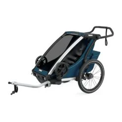 Thule Chariot Cross Double 2-Seat Multisport Trailer & Stroller -Baby Product Specialty Store Thule Chariot Cross Double 2 Seat Majolic Blue 3
