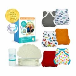Tidy Tots Great Start Set, Stay-Dry, Diaper Set -Baby Product Specialty Store Tidy Tots Great Start Set Stay Dry Hippos Whales TweetHeart Grey Orange Red 3