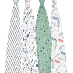 Aden + Anais Aden & Anais Infant Essentials Muslin Swaddle Blankets, Dinotime, 4-pack -Baby Product Specialty Store aden anais infant essentials muslin swaddle blankets dinotime 4 packaaeswc40002anb babyanb baby 561996