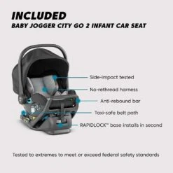 Baby Jogger City Tour 2 Travel System, Pitch Jet 10 Baby Jogger City Tour 2 Travel System, Pitch Jet -Baby Product Specialty Store baby jogger city tour 2 travel system pitch jetbj2113376anb babyanb baby 956089