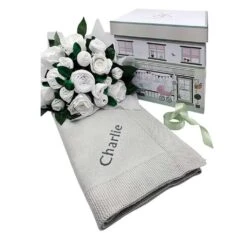 Babyblooms Luxury Rose Baby Clothes Bouquet And Personalized Baby Blanket -Baby Product Specialty Store babyblooms luxury rose baby clothes bouquet and personalized baby blanketbbcbqcblp01anb babyanb baby 876371