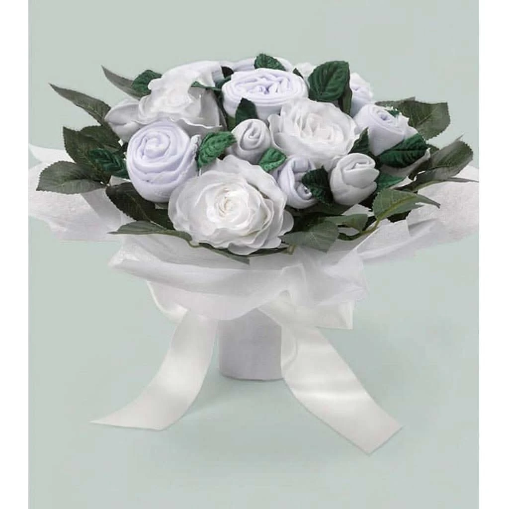 Babyblooms Luxury Rose Baby Clothes Bouquet And Personalized Teddy Bear 5 Babyblooms Luxury Rose Baby Clothes Bouquet And Personalized Teddy Bear - Image 3