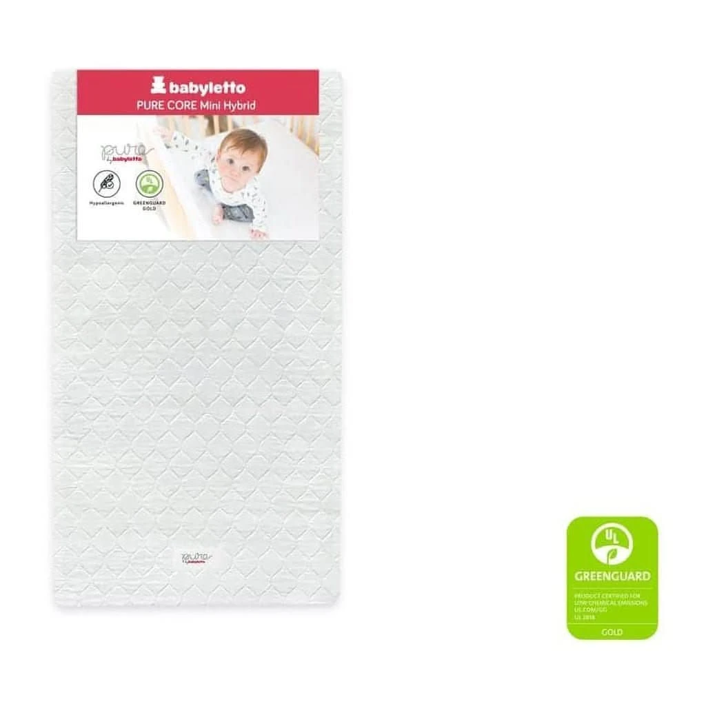 Babyletto Pure Core Non-Toxic Mini Crib Mattress With Hybrid Cover 3 Babyletto Pure Core Non-Toxic Mini Crib Mattress With Hybrid Cover