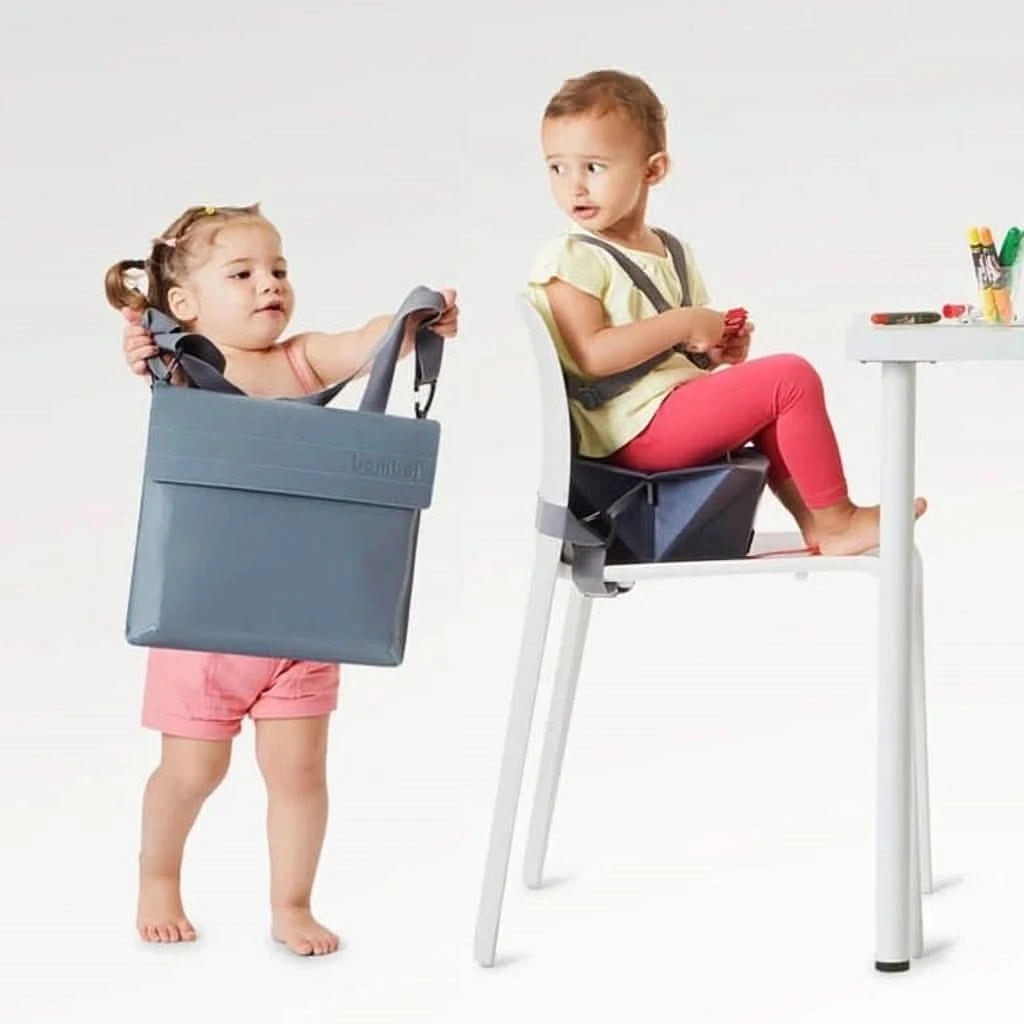 Bombol Pop-Up Booster Seat With Carry Bag, Pebble Grey 4 Bombol Pop-Up Booster Seat With Carry Bag, Pebble Grey - Image 2
