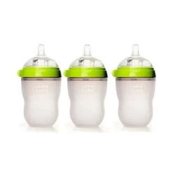 Comotomo Baby Bottle 8-Ounce/250 Ml Kit, Green, Pack Of 3