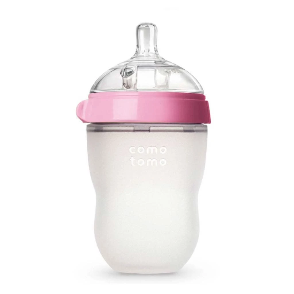 Comotomo Natural Feel Baby Bottle, Pink, 8-Ounce 3 Comotomo Natural Feel Baby Bottle, Pink, 8-Ounce