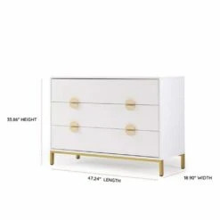 DaDaDa Chicago 3-Drawer Dresser, White / Gold 10 DaDaDa Chicago 3-Drawer Dresser, White / Gold -Baby Product Specialty Store dadada chicago 3 drawer dresser white golddad41891anb babyanb baby 387898