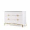 DaDaDa Chicago 3-Drawer Dresser, White / Gold -Baby Product Specialty Store dadada chicago 3 drawer dresser white golddad41891anb babyanb baby 629311