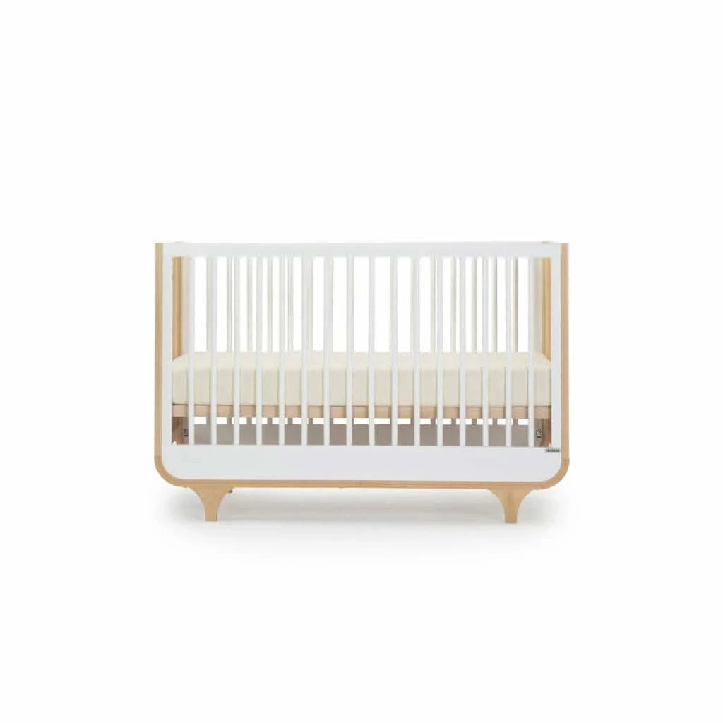 DaDaDa Jolly 3-in-1 Convertible Crib, White / Natural 4 DaDaDa Jolly 3-in-1 Convertible Crib, White / Natural - Image 2
