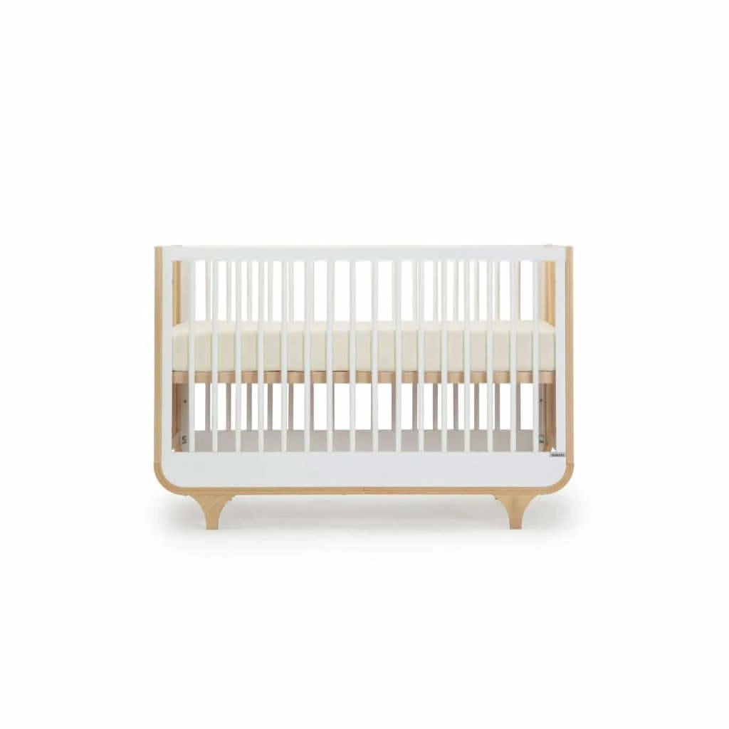 DaDaDa Jolly 3-in-1 Convertible Crib, White / Natural 5 DaDaDa Jolly 3-in-1 Convertible Crib, White / Natural - Image 3