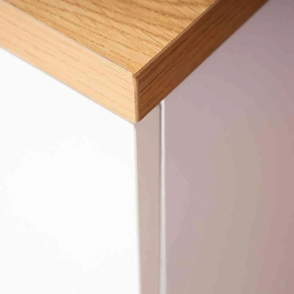 DaDaDa Lala Big 6-Drawer Dresser, White / Red Oak 5 DaDaDa Lala Big 6-Drawer Dresser, White / Red Oak - Image 3