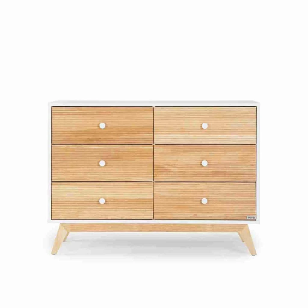 DaDaDa Merry 6-Drawer Dresser, White / Natural 3 DaDaDa Merry 6-Drawer Dresser, White / Natural