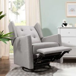 DaVinci Maddox Recliner And Swivel Glider In Misty Grey -Baby Product Specialty Store davinci maddox recliner and swivel glider in misty greydvm21287miganb babyanb baby 514411