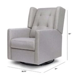 DaVinci Maddox Recliner And Swivel Glider In Misty Grey -Baby Product Specialty Store davinci maddox recliner and swivel glider in misty greydvm21287miganb babyanb baby 894487