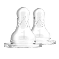 Dr. Brown's Level-1 Silicone Narrow Nipple, 2-Pack