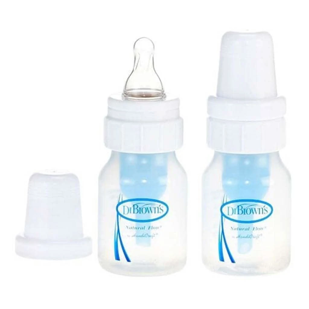 Dr. Brown's Natural Flow Feeding Bottle, Polypropylene 2-Ounce, 2 Pack 3 Dr. Brown's Natural Flow Feeding Bottle, Polypropylene 2-Ounce, 2 Pack