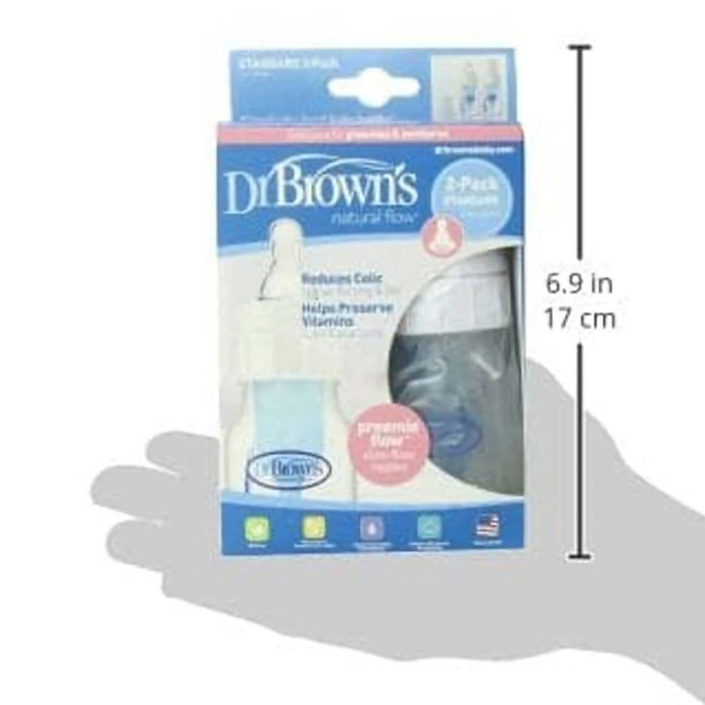 Dr. Brown's Natural Flow Feeding Bottle, Polypropylene 2-Ounce, 2 Pack 5 Dr. Brown's Natural Flow Feeding Bottle, Polypropylene 2-Ounce, 2 Pack - Image 3