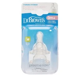 Dr. Brown's PreemieFlow Silicone Narrow Nipple, 2-Pack -Baby Product Specialty Store dr browns preemie flow silicone narrow nipple 2 pack 559670