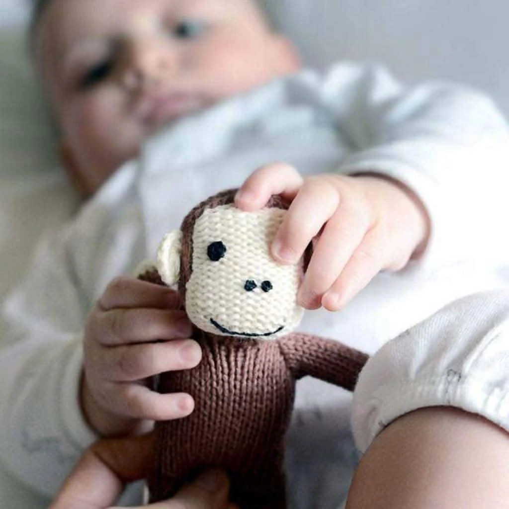Estella Organic Monkey Rattle Baby Toy 4 Estella Organic Monkey Rattle Baby Toy - Image 2