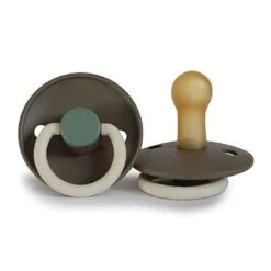 Frigg Natural Rubber Pacifier Color Block, Hudson Bay